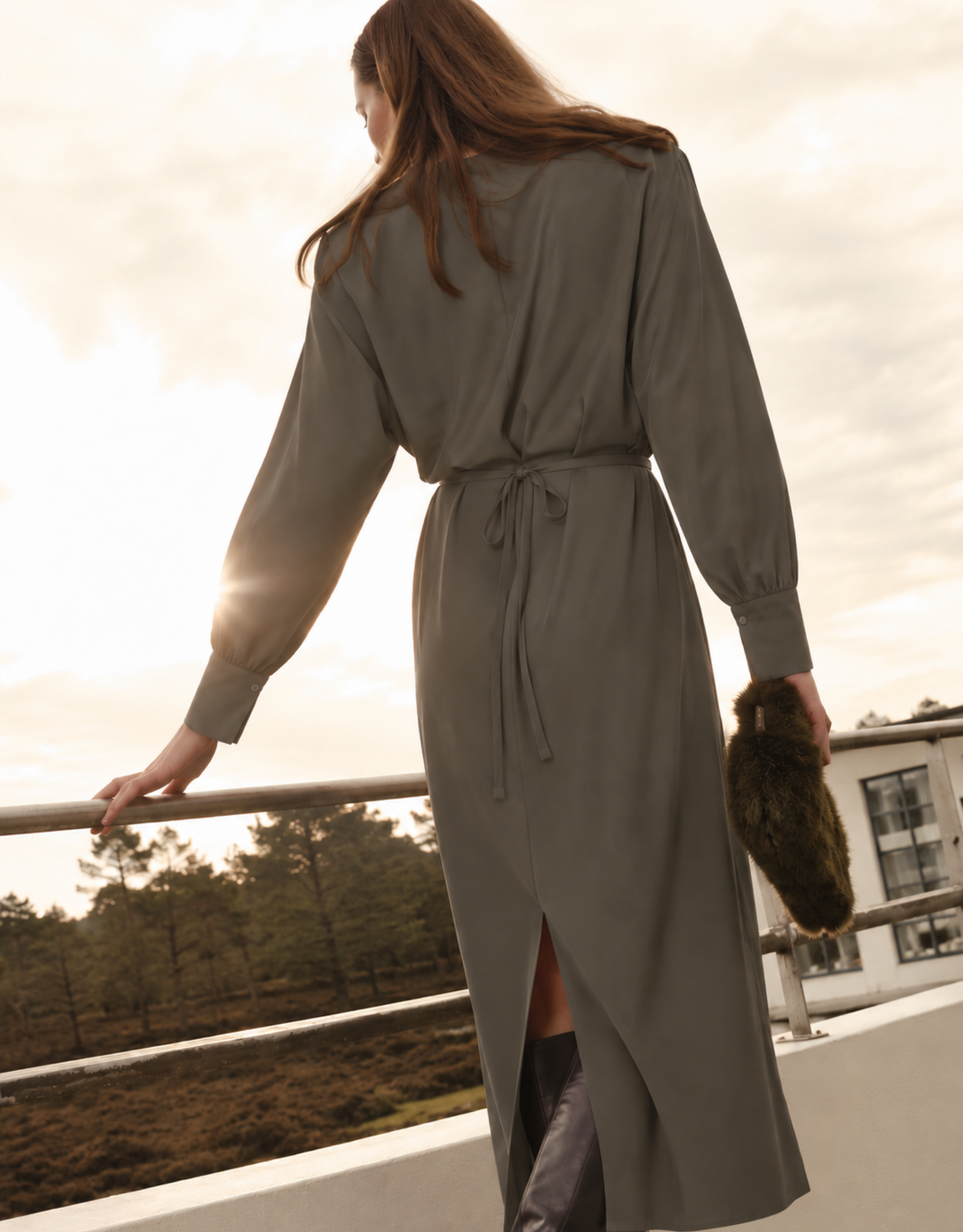 JapanTKY Sika Jurk Olive Night