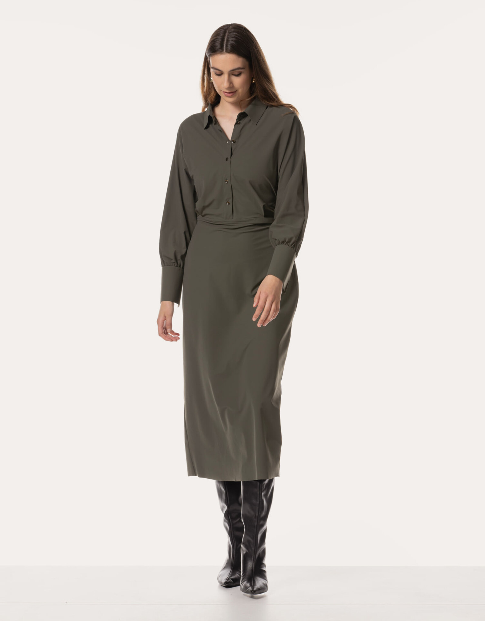 JapanTKY Sika Jurk Olive Night
