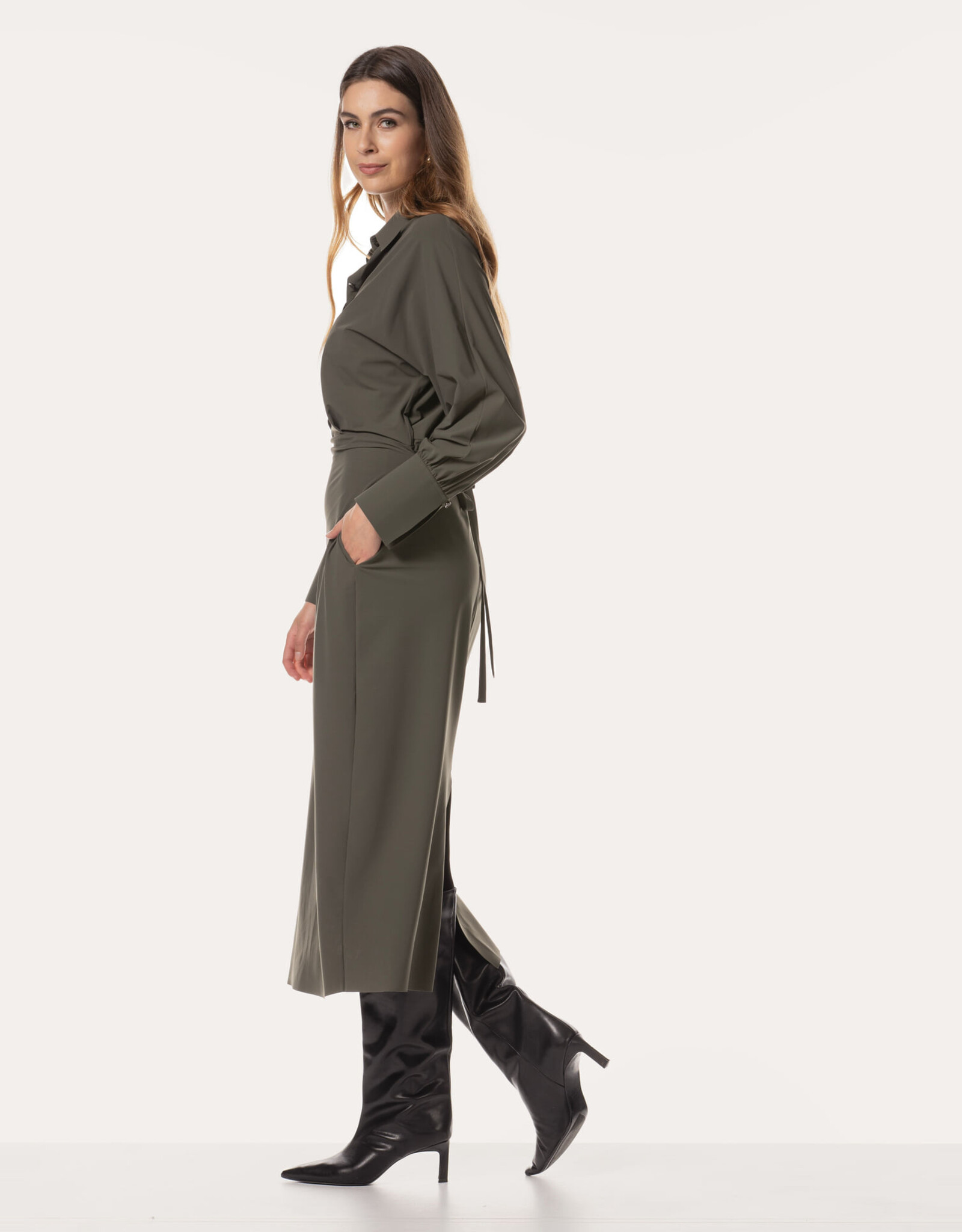 JapanTKY Sika Jurk Olive Night