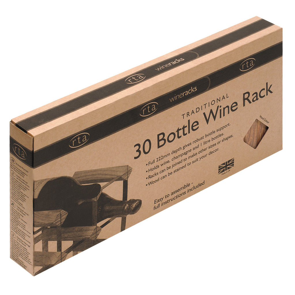 RTA Wijnrek Verzinkt - Dark oak - 30 Bottle Self Assembly 5x5