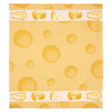 Twentse Damast 100% Katoenen Keukentextiel Set 6 stuks Cheese Geel