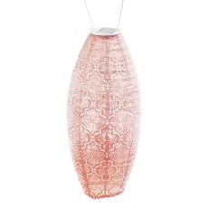 LUMIZ Solar Lampion Bazaar Long Oval - Solar tuinverlichting - 20 cm - Roze