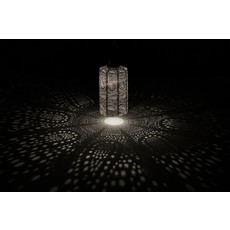LUMIZ Solar Lampion Paisley Cylinder - Solar tuinverlichting - 18 cm - Roze