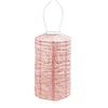 Solar Lampion Paisley Cylinder - Solar tuinverlichting - 18 cm - Roze