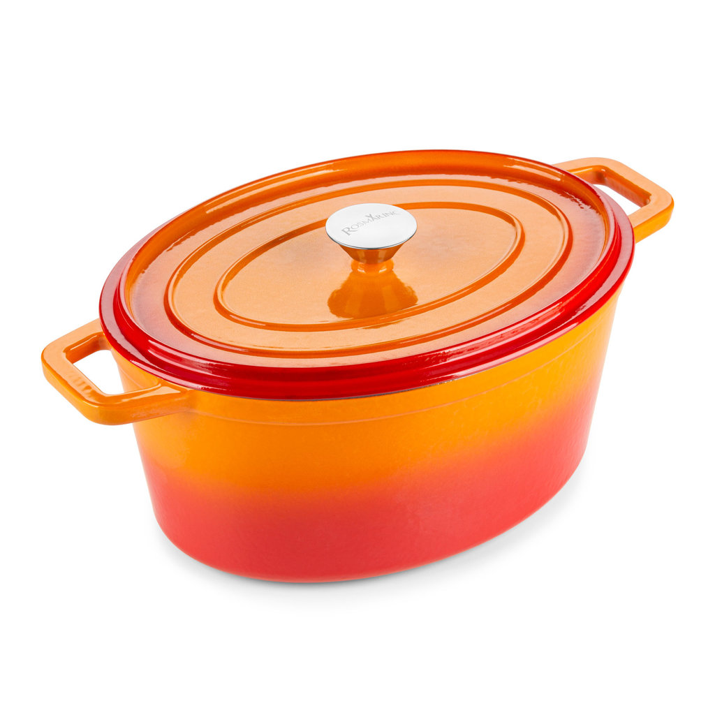 Rosmarino Gietijzeren Ovale Pan - Oranje - 31cm