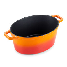 Rosmarino Gietijzeren Ovale Pan - Oranje - 31cm