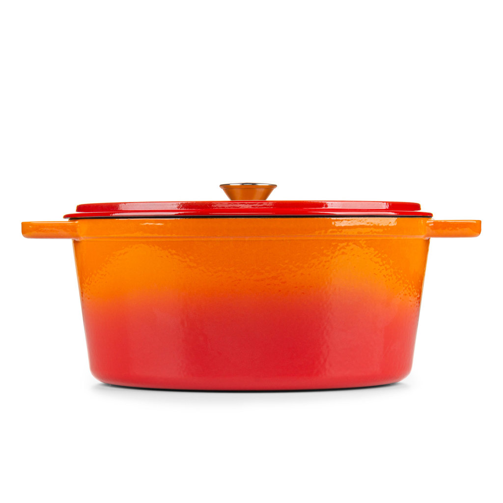 Rosmarino Gietijzeren Ovale Pan - Oranje - 31cm