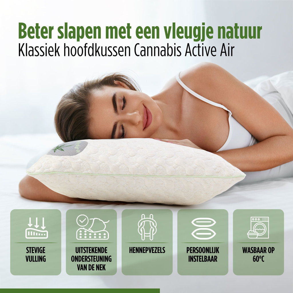 Vitapur Cannabis Active Air kussen - 50x70 cm