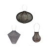 Solar Buitenlampionnen Taupe Set - SoSolar Buitenlampionnen Taupe Set - 3 stukslar Tuinverlichting - 3 stuks