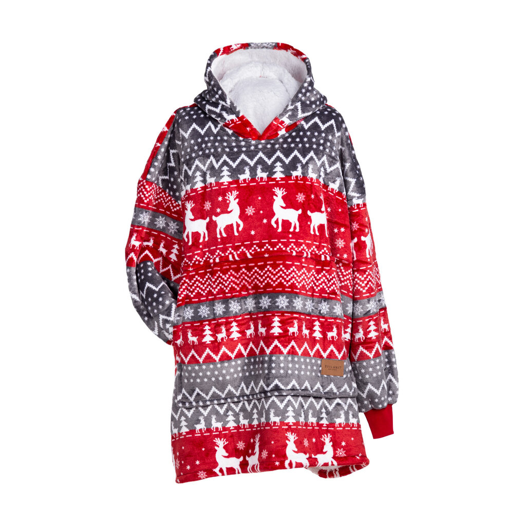 Vitapur Hoodie deken + sokken - Rood Kerst