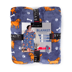 Vitapur Hoodie deken met rits + sokken - Retriever