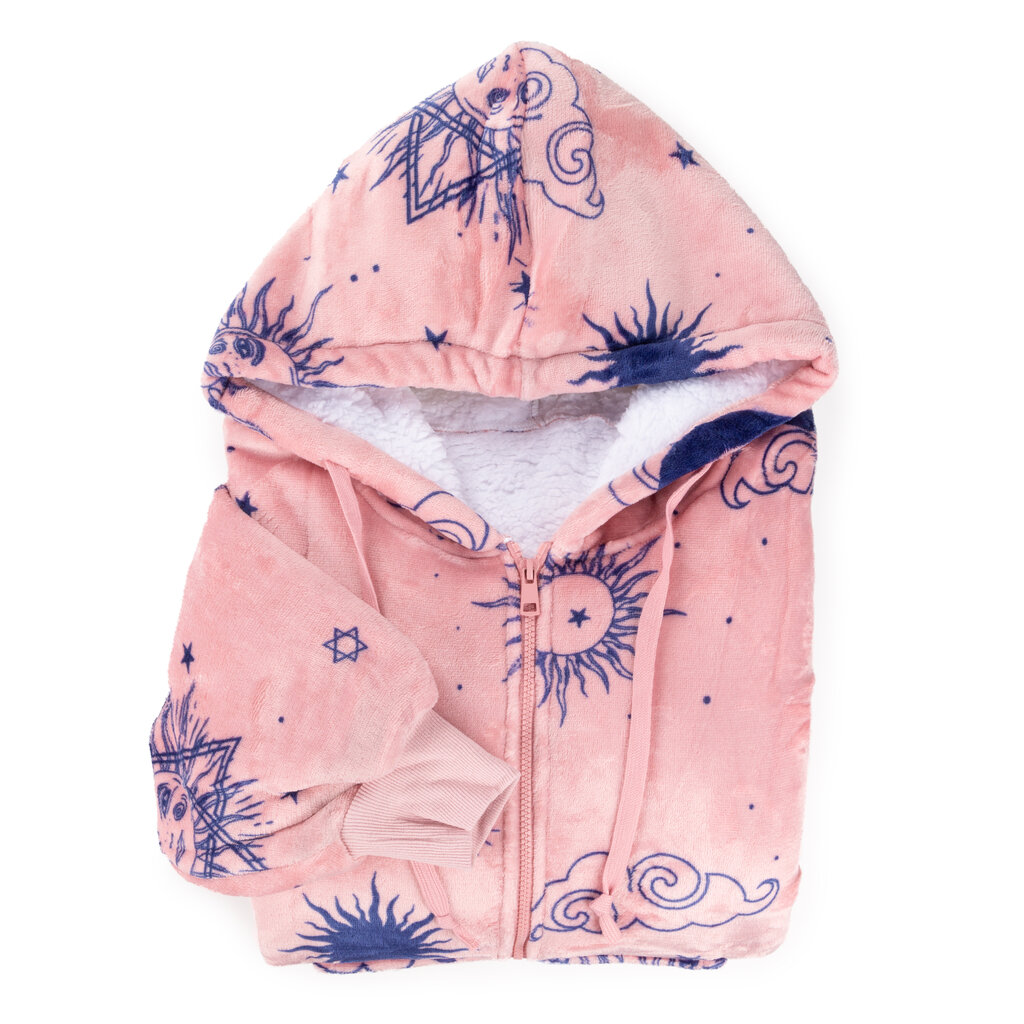 Vitapur Hoodie deken met rits + sokken - Carrol Roze