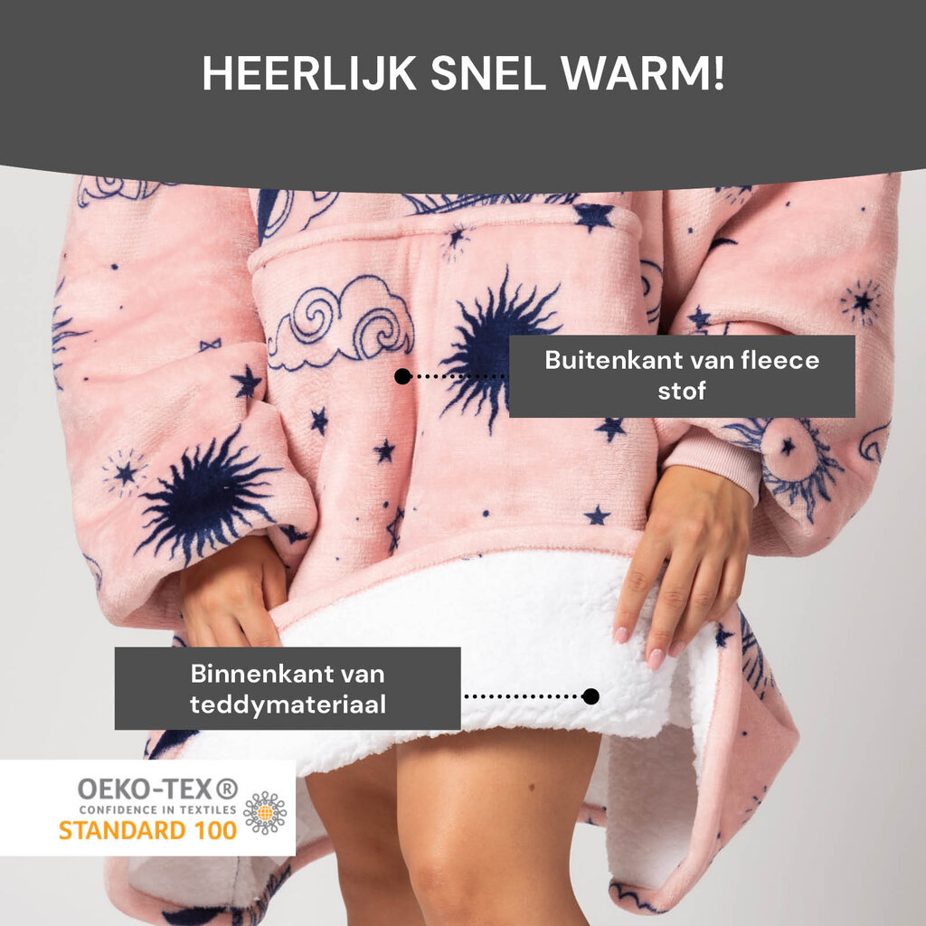 Vitapur Hoodie deken + sokken - Carrol Roze