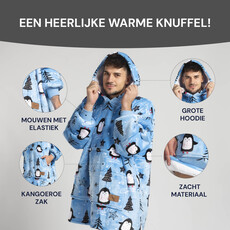 Vitapur Hoodie deken + sokken - Pinguin