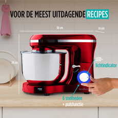 Rosmarino Infinity Keukenmixer PRO 1400W - Rood