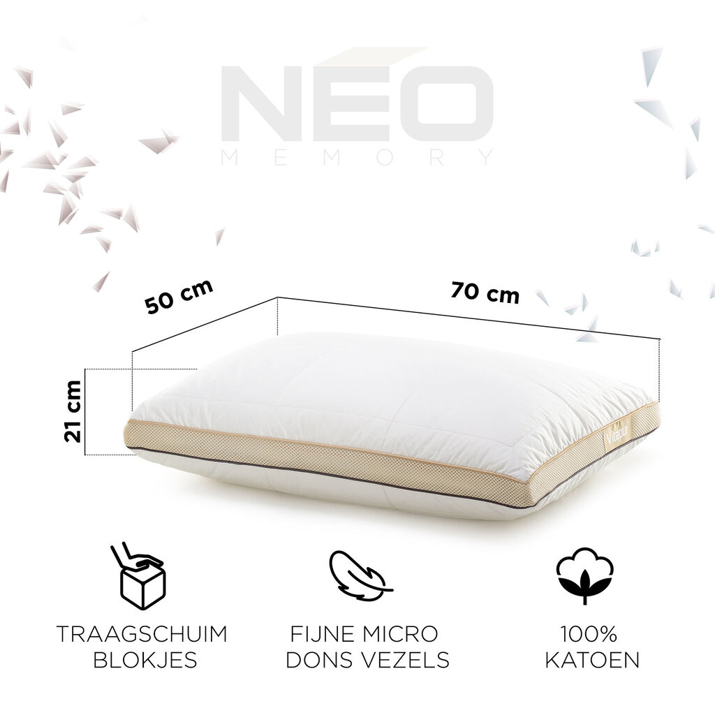 Vitapur NEO Hybride Memory Foam Kussen - 50x70 cm