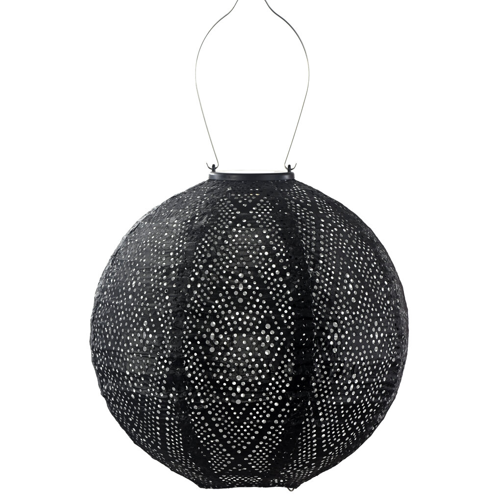 LUMIZ Solar Lampion Ikat Rond - 30 cm - Zwart