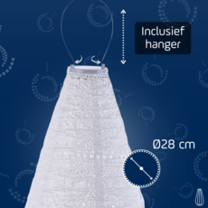 LUMIZ Solar Lampion Spectare Drop - 28 cm - Zilver