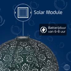 LUMIZ Solar Lampion Fiore Rond - Solar tuinverlichting - 40 cm - Groen