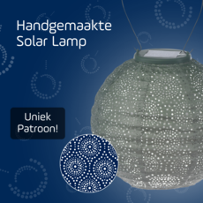 LUMIZ Solar Lampion Occult Rond - Solar tuinverlichting - 20 cm - Lichtgroen