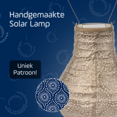 LUMIZ Solar Lampion Occult Bulb - Solar tuinverlichting - 16 cm - Goud