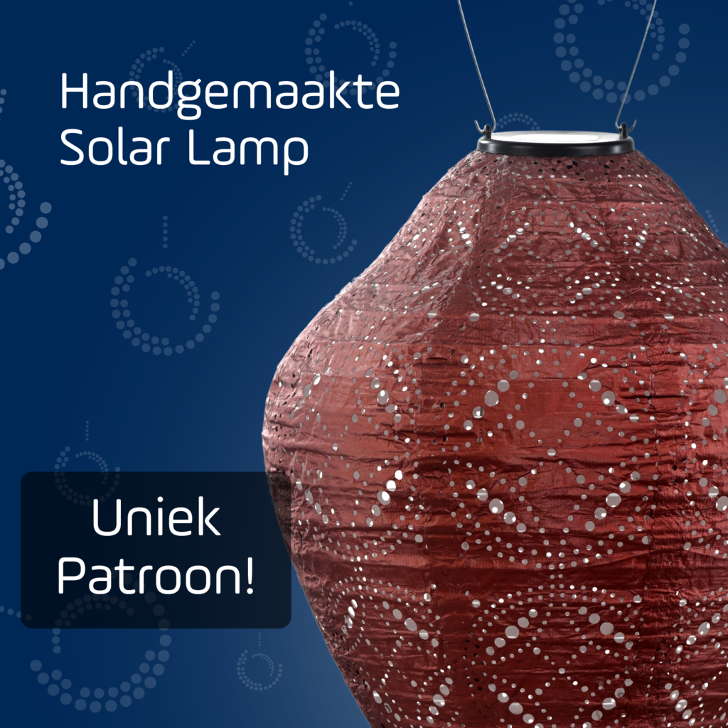 LUMIZ Solar Lampion Mandela Jar - 30 cm - Koper