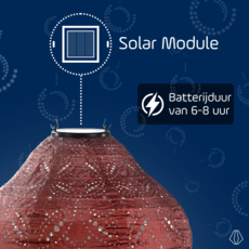 LUMIZ Solar Lampion Mandela Jar - 30 cm - Koper