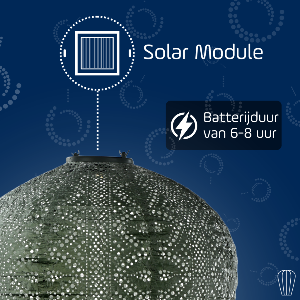 LUMIZ Solar Lampion Lace Balloon - XL - Sage Green