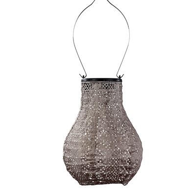 LUMIZ Solar Lampion Lace Bulb - 16 cm - Taupe