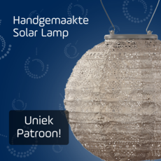 LUMIZ Solar Lampion Spectare Rond - 20 cm - Licht Taupe