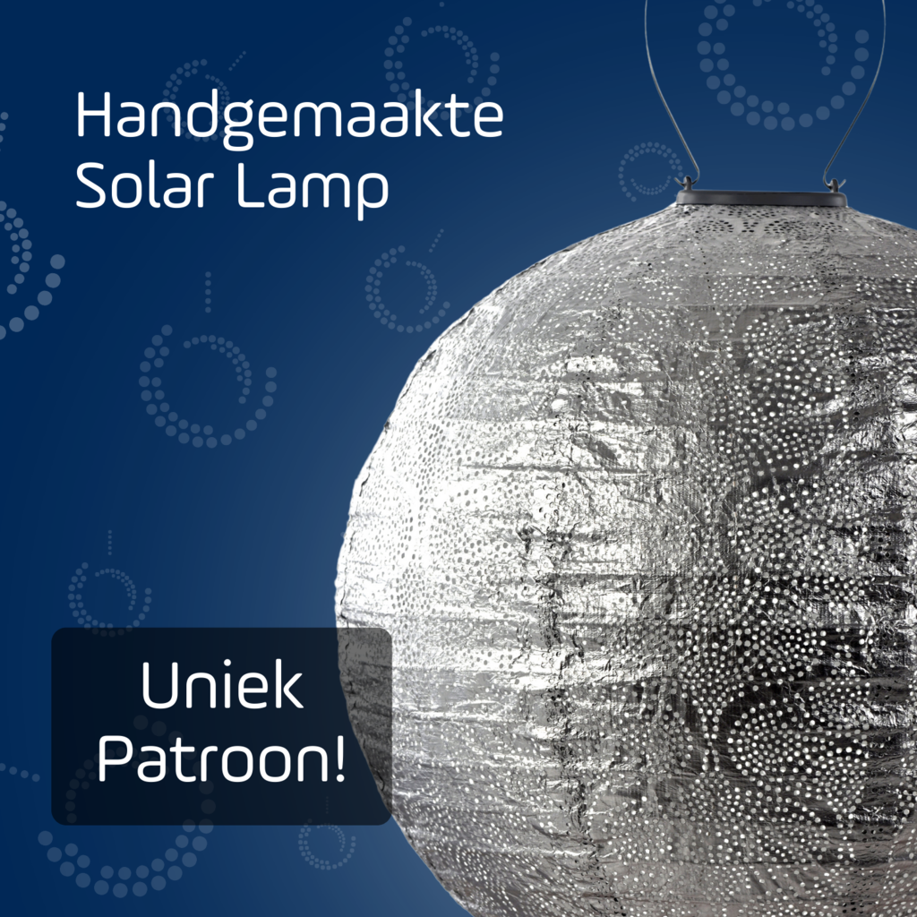 LUMIZ Solar Lampion Tigres Rond - 40 cm - Zilver