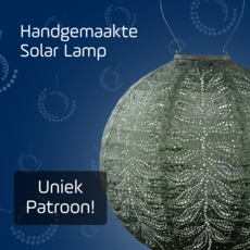 LUMIZ Solar Lampion Folia Rond - 30 cm - Sage Green