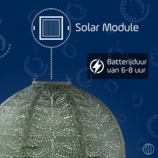 LUMIZ Solar Lampion Folia Rond - 30 cm - Sage Green