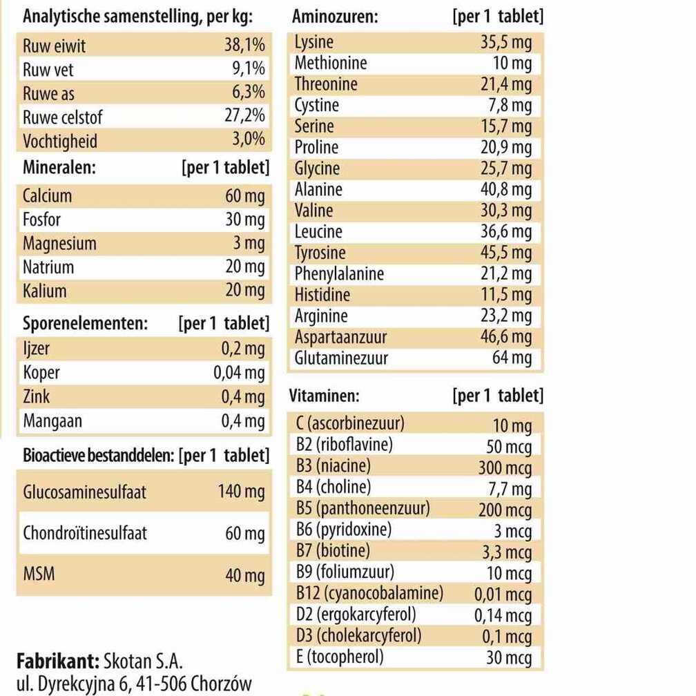 Mobility:  ondersteuning gewrichten hond