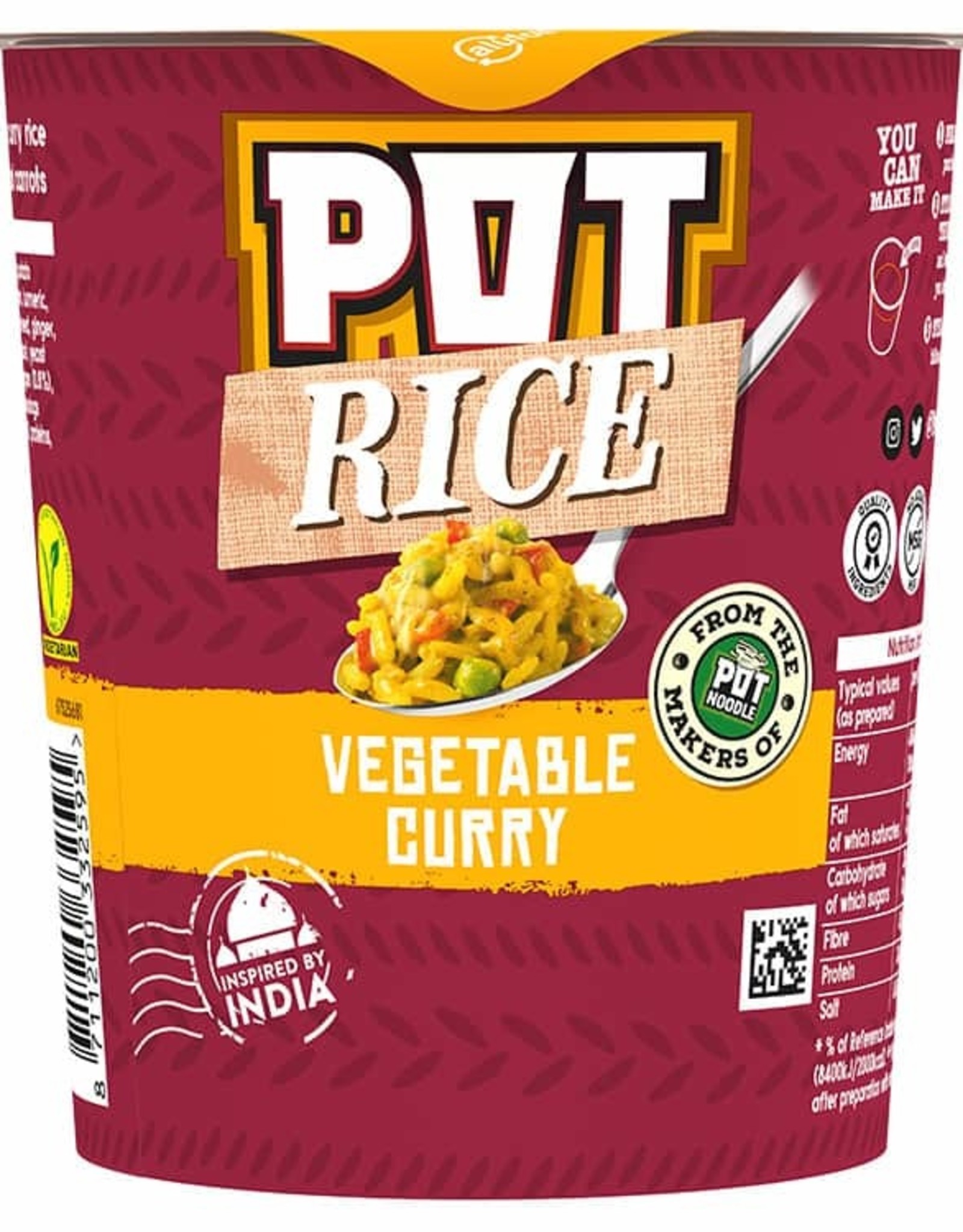 Pot Noodle Pot Rice Vegetable Curry