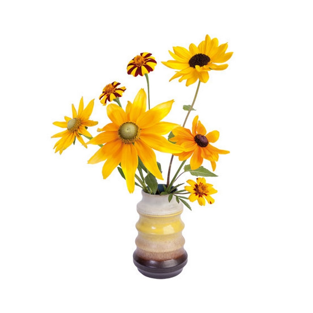 Flat Flowers Sunflowers Kado om de hoek