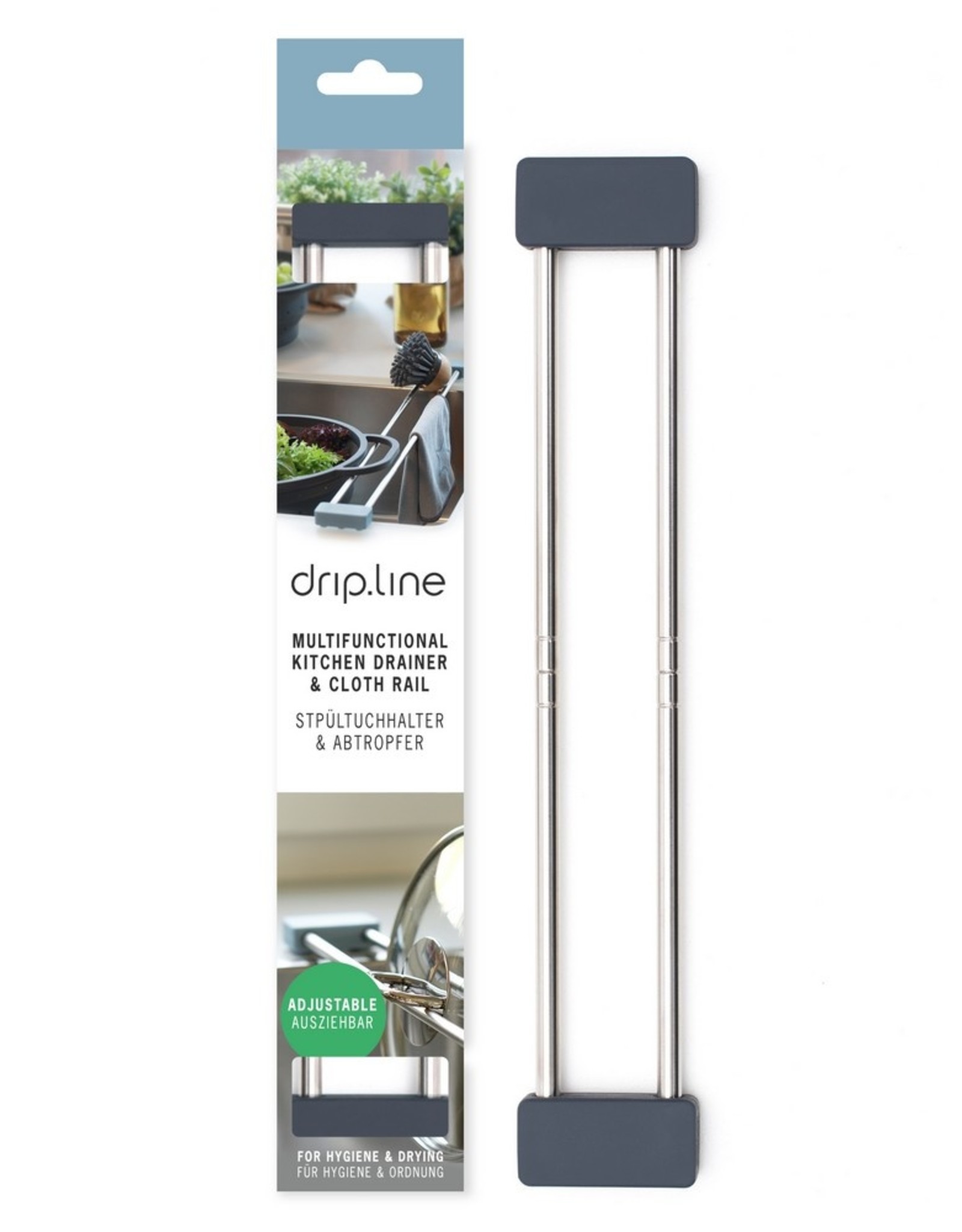 Brainstream Drip.line Afdruiprek en Vaatdoekhouder Grijs