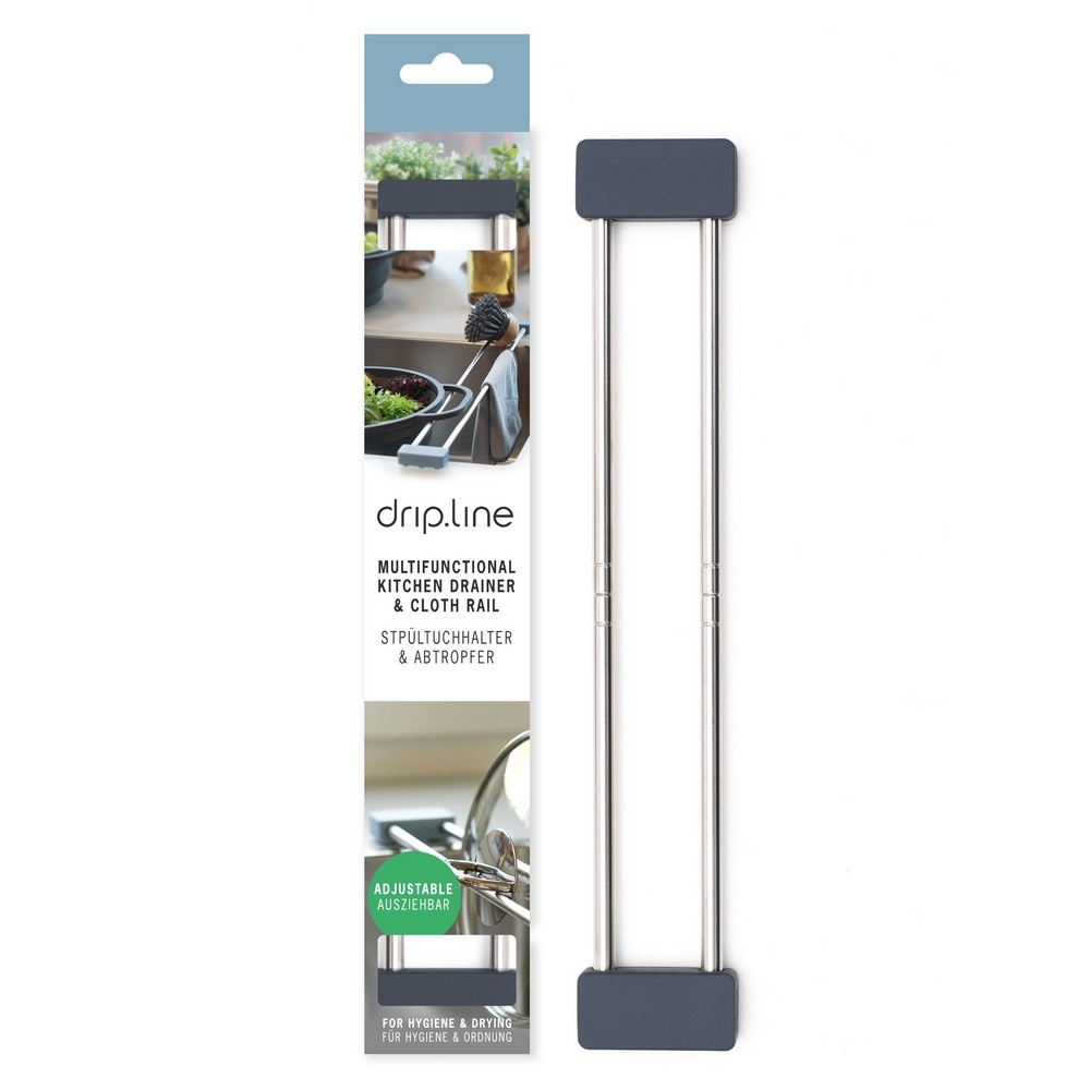 drip.line- multifunctioneel afdruiprek voor gootsteen gemaakt