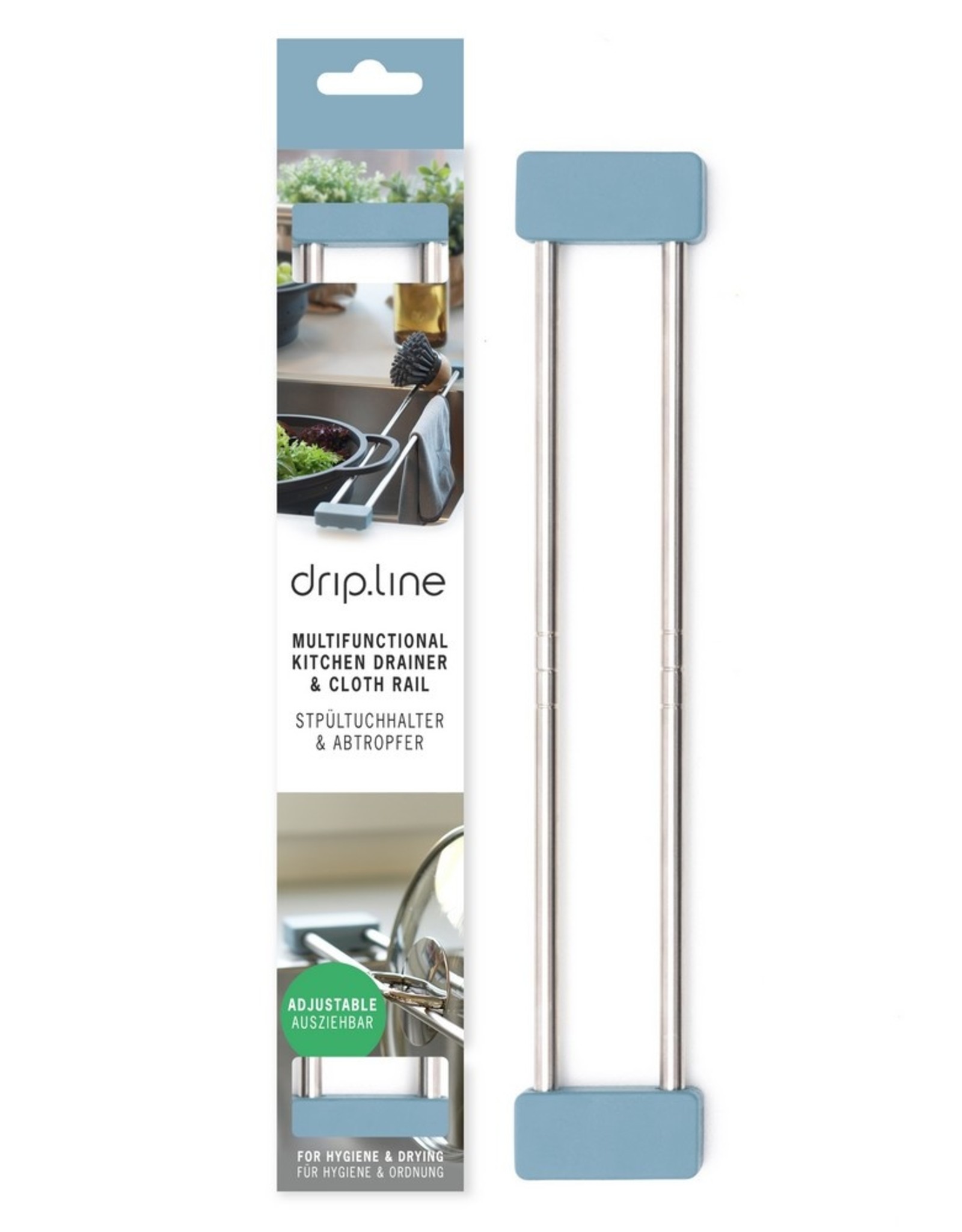 Brainstream Drip.line Afdruiprek en Vaatdoekhouder Blauw
