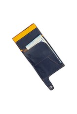 Tony Perotti Furbo RFID Kaarthouder met kleingeldvak Blauw Oranje