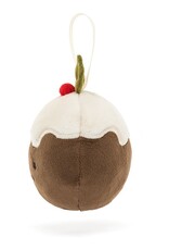Jellycat Kerstboomhanger Festive Folly Christmas Pudding Jellycat Kerstboomhanger Festive Folly Christmas Pudding