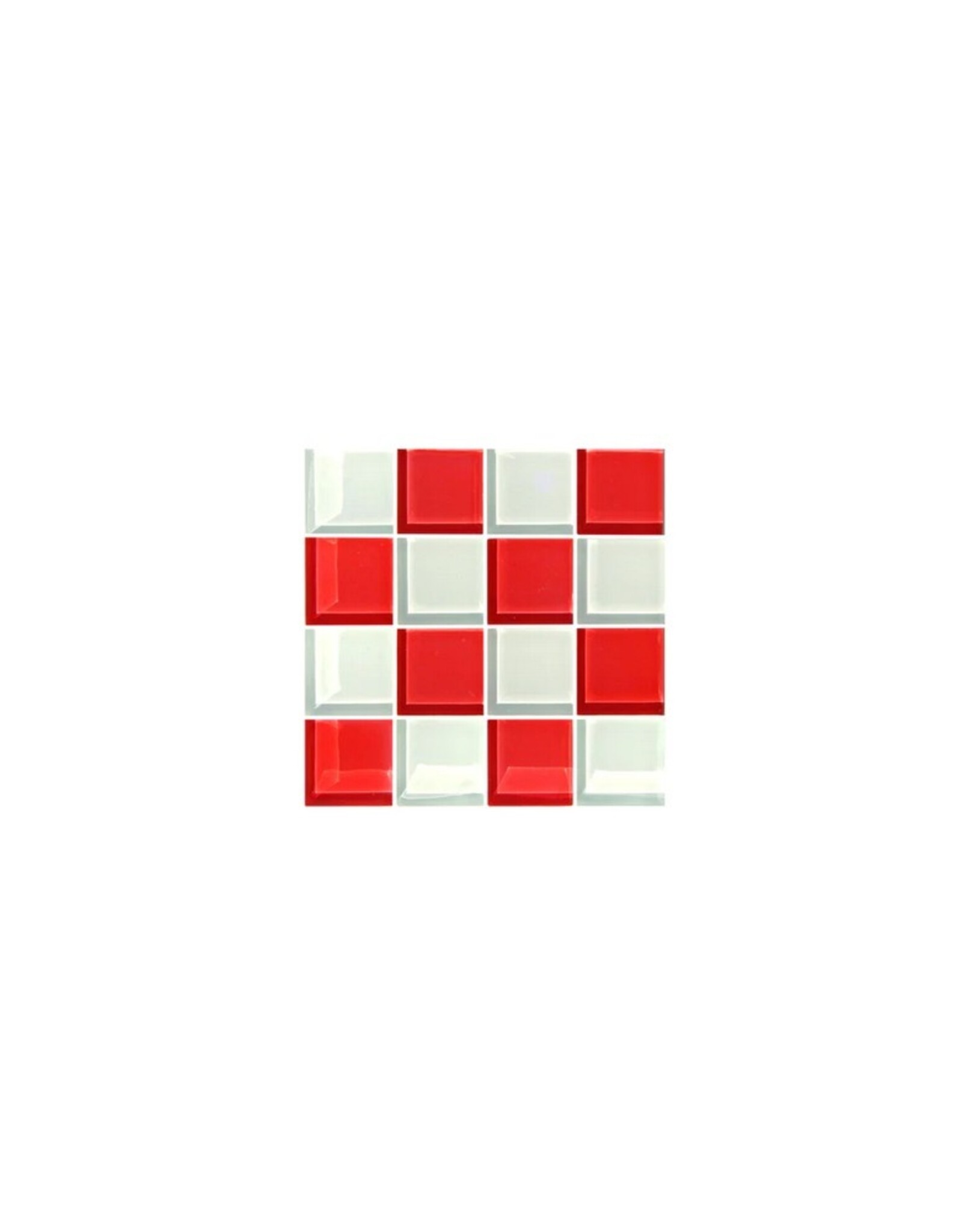 Studio Matrix Coaster Chess Wit Rood