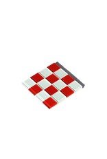 Studio Matrix Coaster Chess Wit Rood