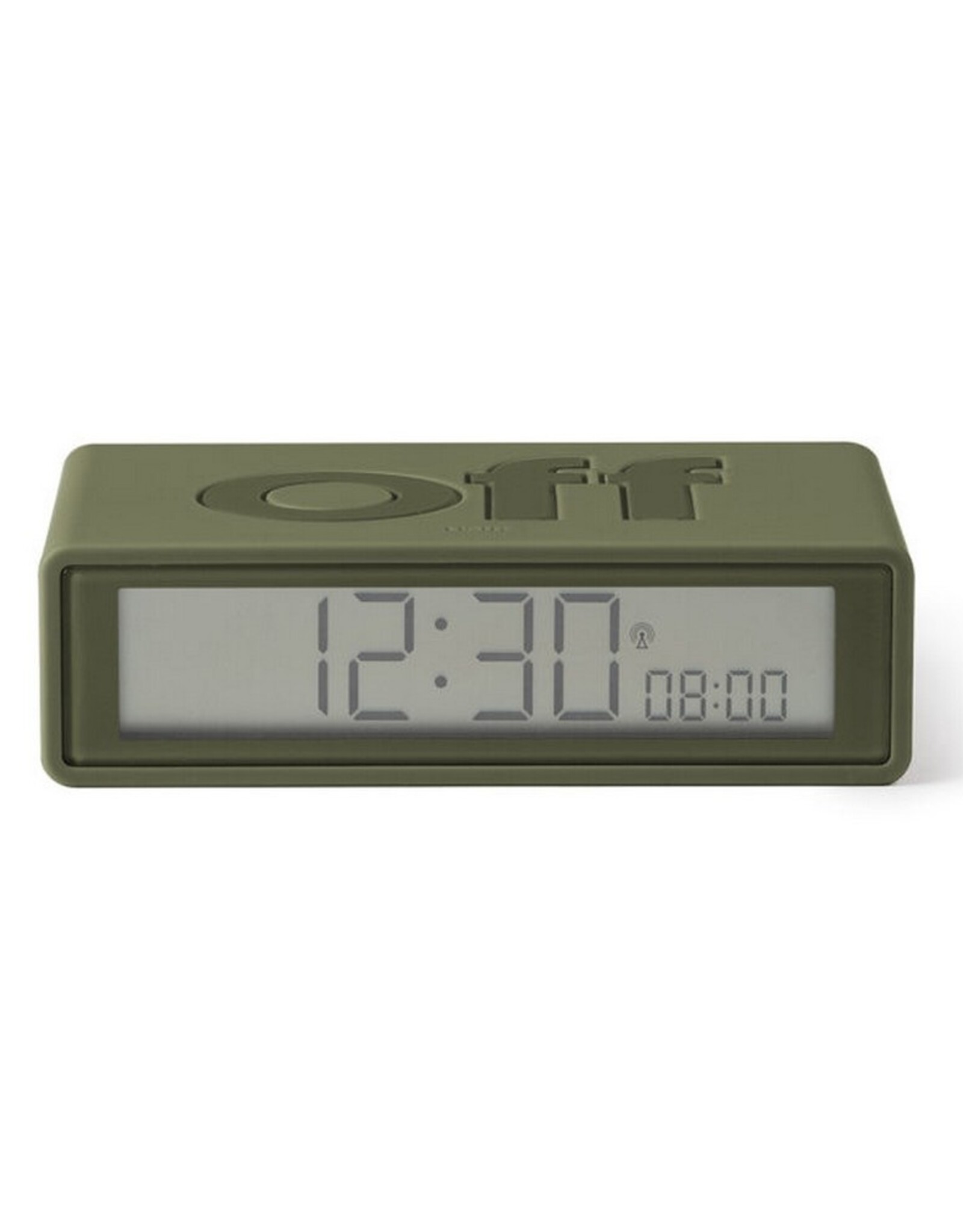 Lexon Alarm Clock Flip + Rubber Groen