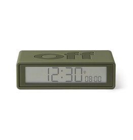 Lexon Alarm Clock Flip + Rubber Groen