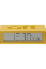 Lexon Alarm Clock Flip + Rubber Geel