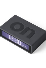 Lexon Alarm Clock Flip + Rubber Zwart