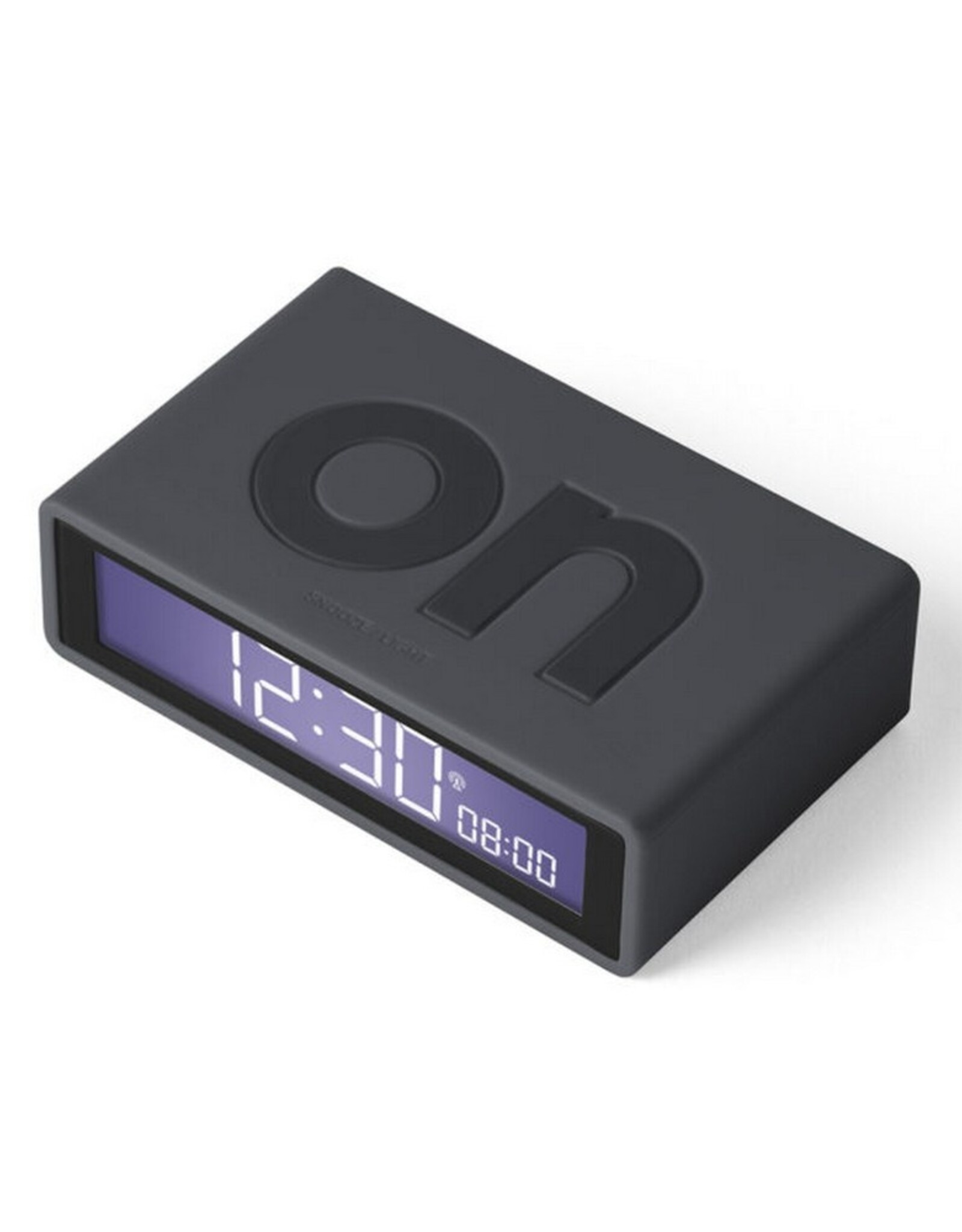 Lexon Alarm Clock Flip + Rubber Zwart