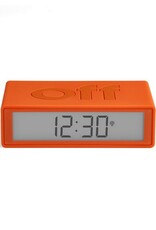 Lexon Alarm Clock Flip + Rubber Oranje