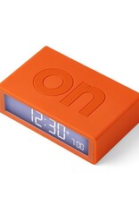 Lexon Alarm Clock Flip + Rubber Oranje